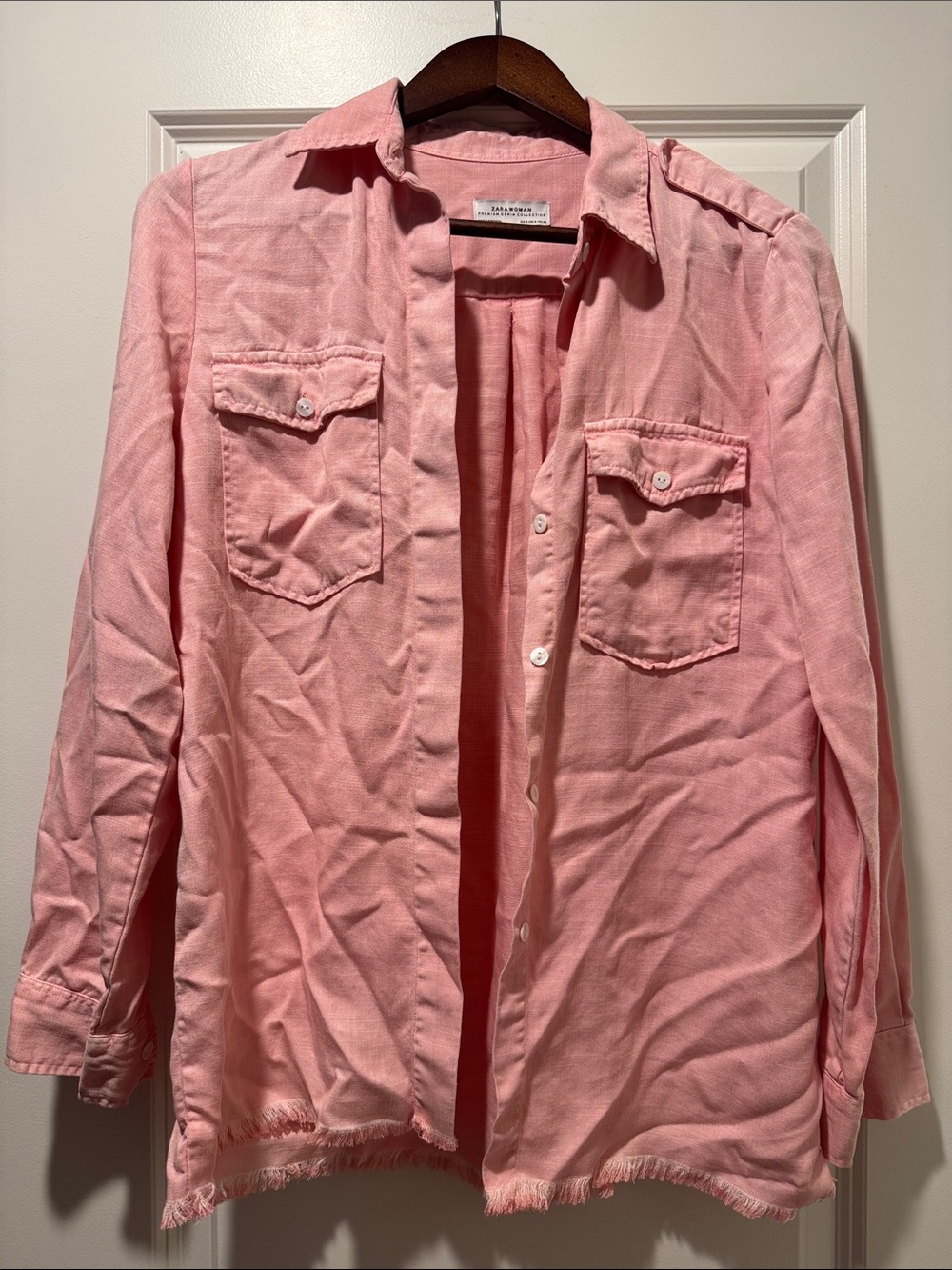 Zara Pink Button-Up Shirt